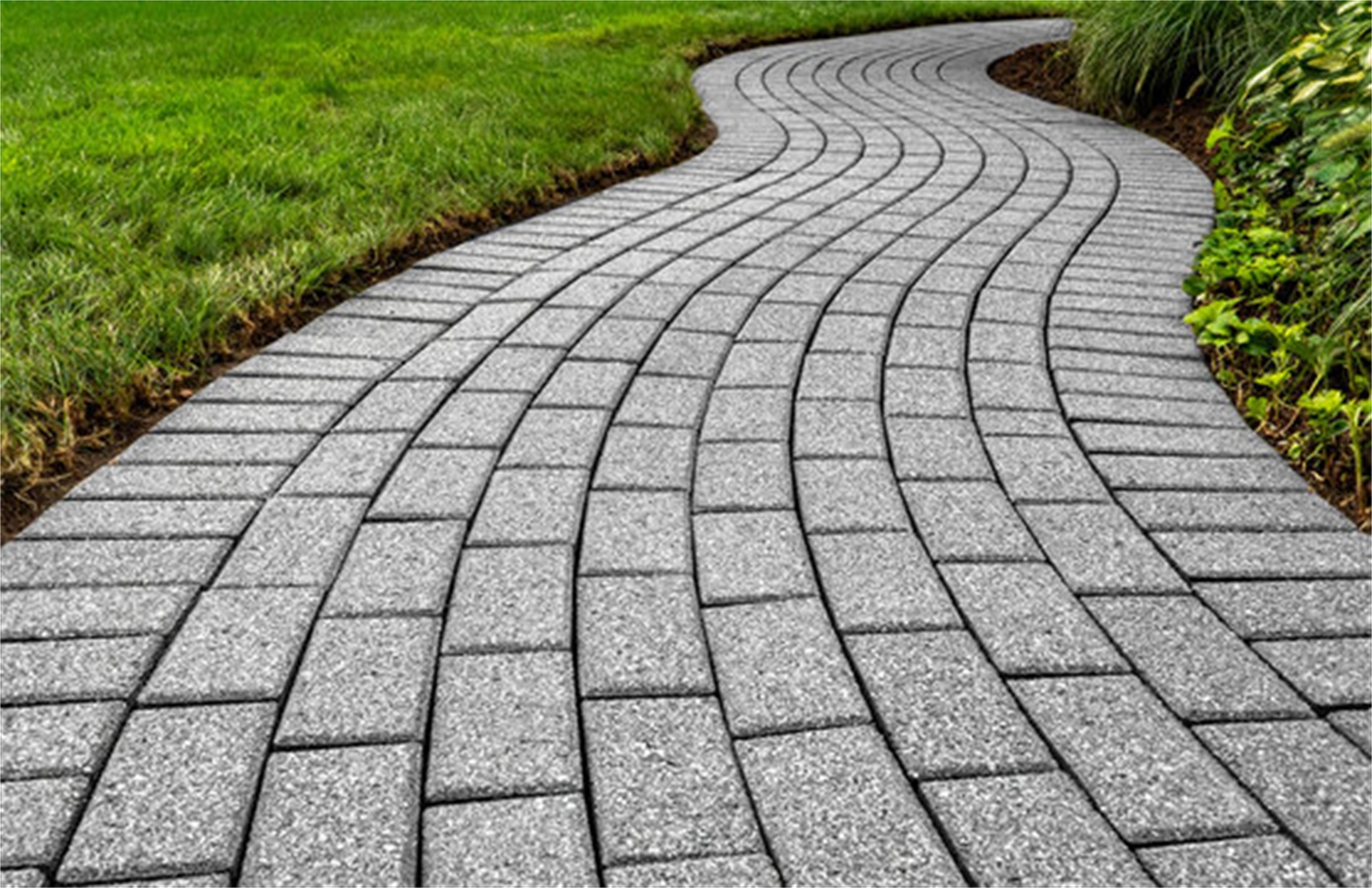 Paver walkway and hardscaping